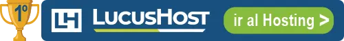 Imagen de copa con el número 1, logo de Lucushost y texto" ir al Hosting"